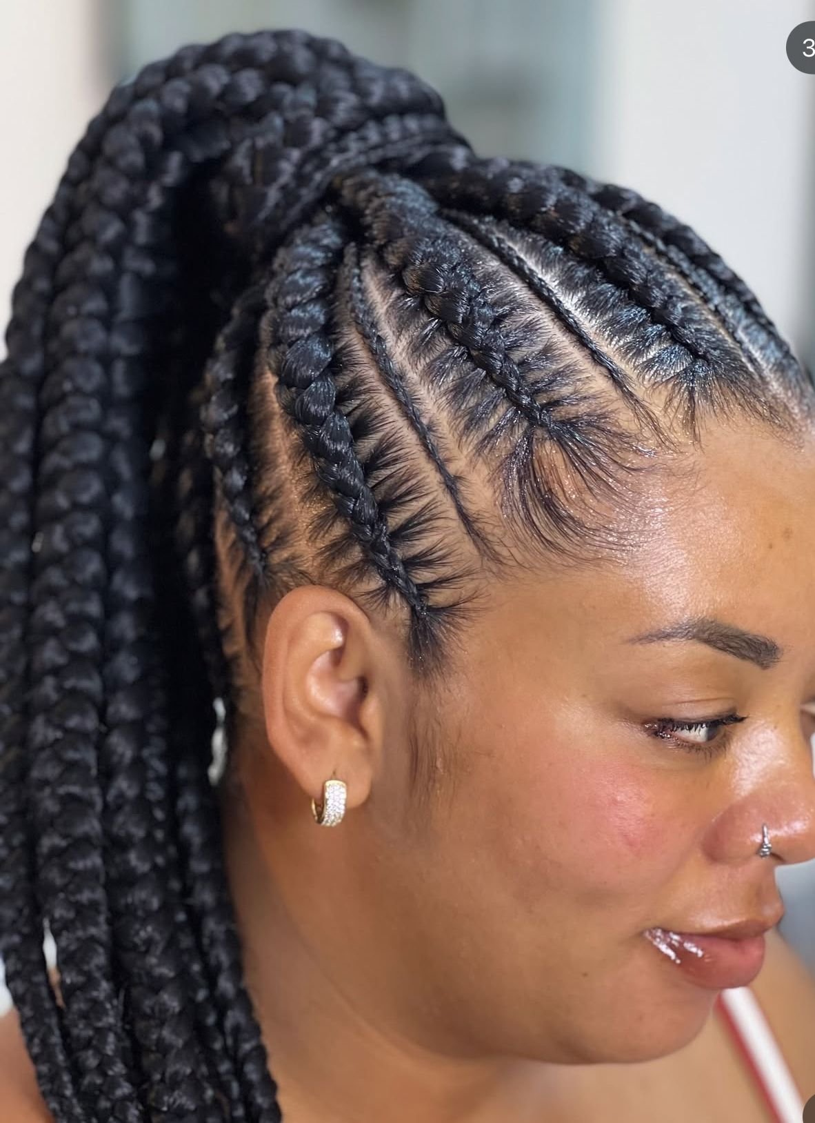 Medium Knotless braids